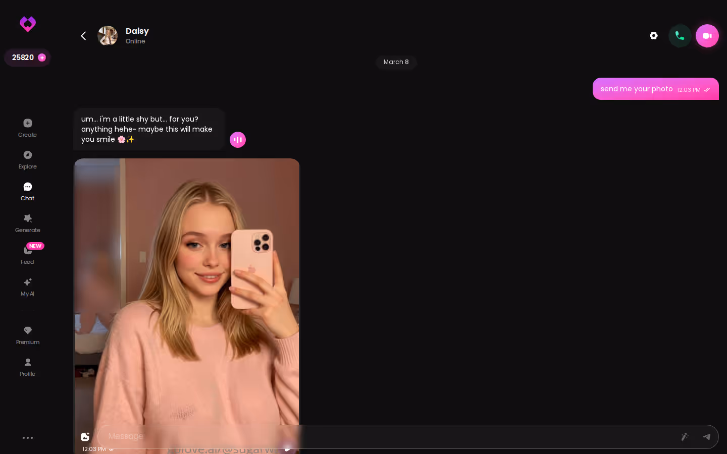 Extended GoLove.ai desktop chat with a second character — vampire porn